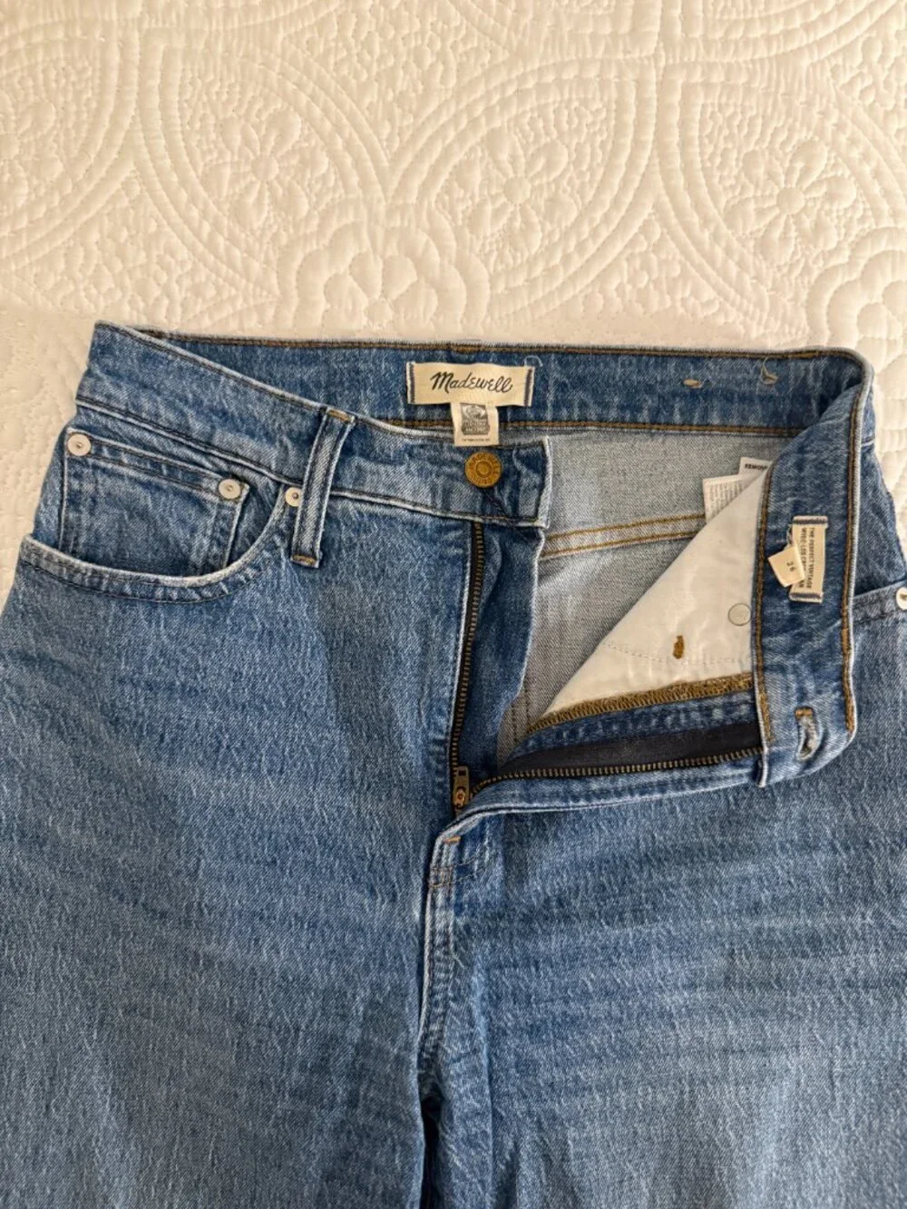 Madewell The Perfect Vintage Wide Leg Crop Jeans